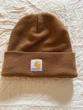 Brown child size Carhartt beanie